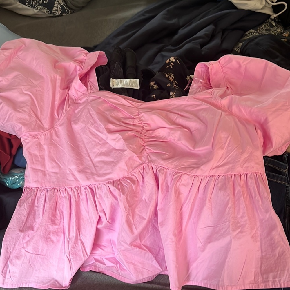 Pink sweetheart top